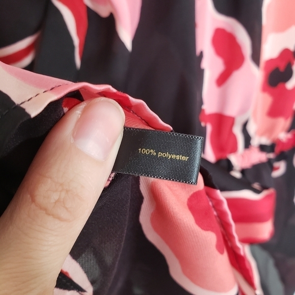 Outback Red Floral Pink Red Black Blouse - Picture 7 of 11